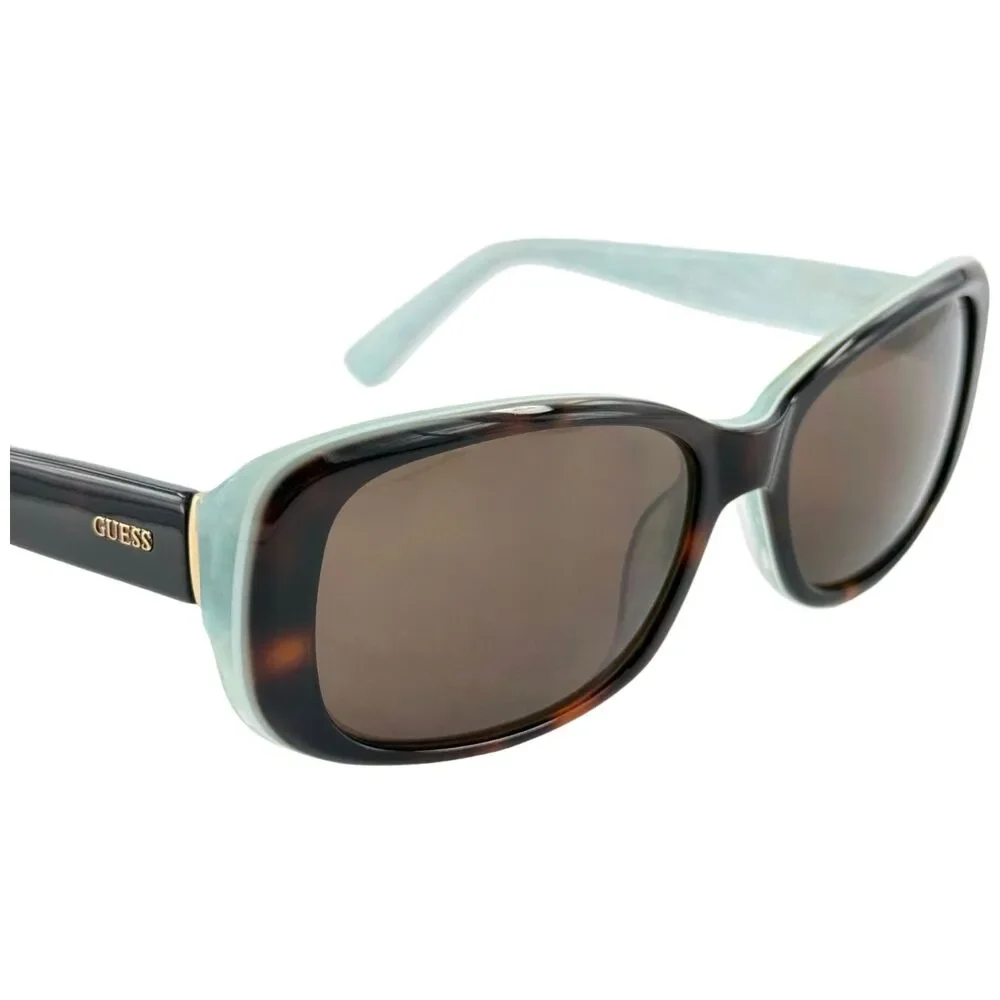 Guess GU7408 Womens Plastic Sunglass 52E Dark Havana 52-15 Brown Lenses w Case